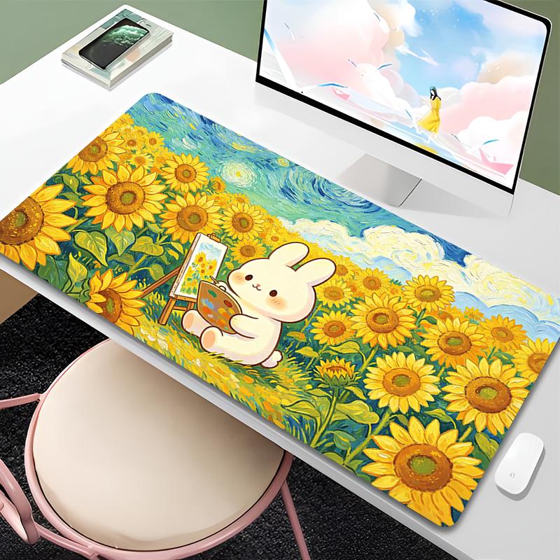 Cute Rabbit Mouse Pad kawaii Gaming Accessories NonSlip Large Keyboard Notbook Carpet Rubber Computer Desk Mat PC Gamer MousePad