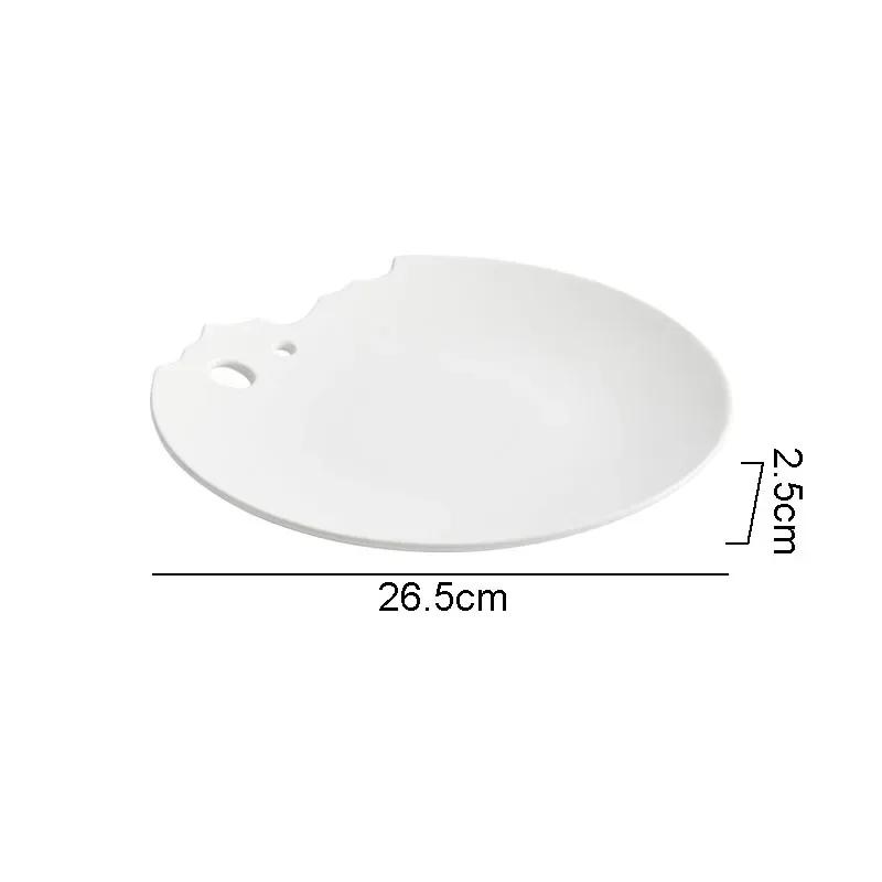 Irregular Ceramic Shallow Plate Creative Breakfast Plate Dessert Plate Cooking Plates Molecular Cuisine Specialty Tableware