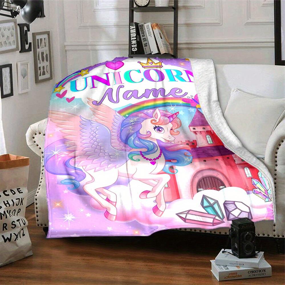 Unicorn Theme Blanket Home Decoration Fashion Blanket Used For Chair Office Sofa Bed Camping Soft And Warm Giving Friends And Relatives Birthday Gifts