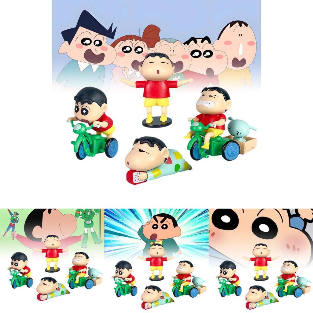 Adorable Crayon Shinchan Pvc Figurine Set Cute Cartoon Blind Box Collection