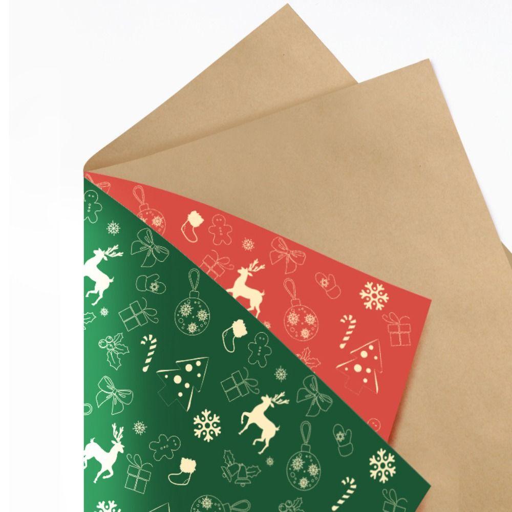 5PCS DIY Christmas Gift Wrapping Paper 50*70cm DIY Gift Paper Charmful Craft Paper Roll  Christmas