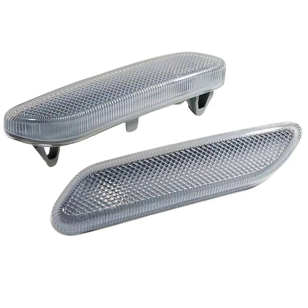 Side Indicator Lens White Clear Lens Front Side Marker Direct Replacement Clear Lens Housing OE Part Numbers Included