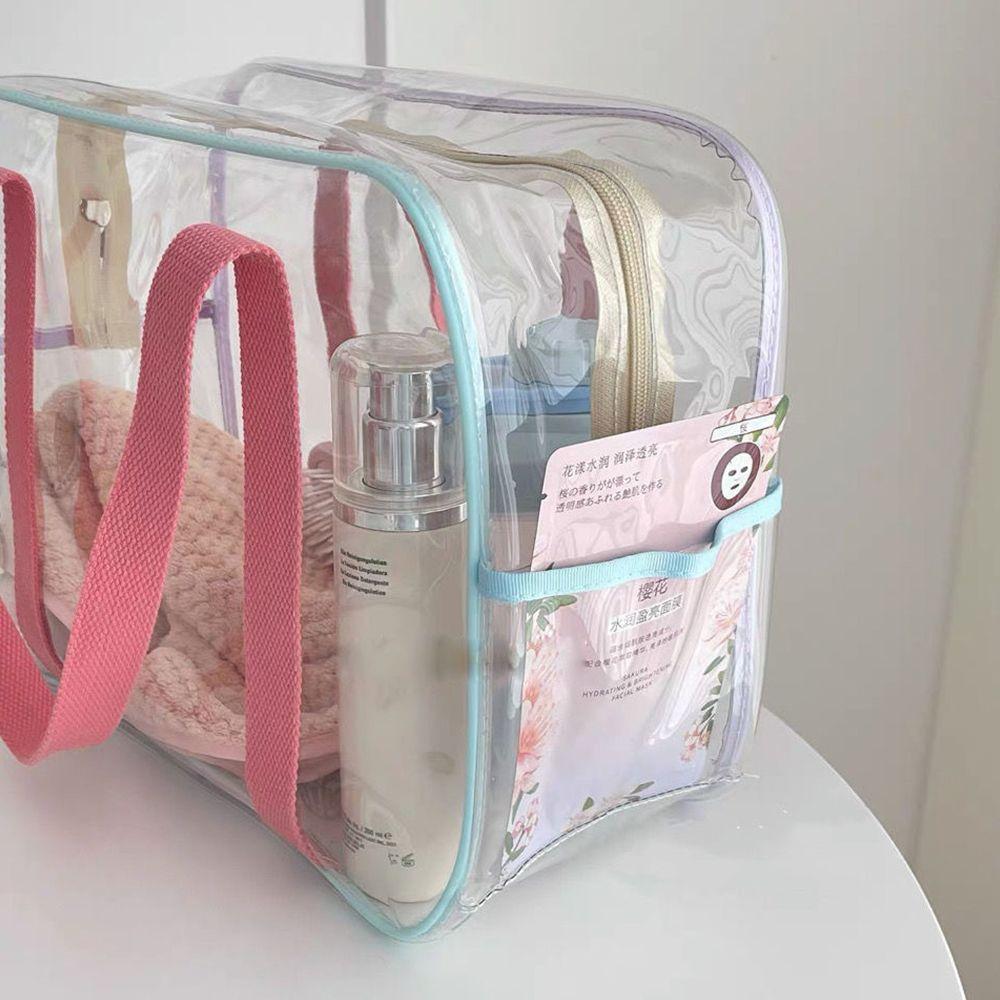 Pouch Zipper Bag PVC Tote Bag Waterproof Beach Bag Transparent Makeup Bag Waterproof Storage Bag