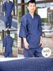 Japanese Samue Shijira-ori Men's worwear, cotton-linen blend, suitable for summer, cool, size M, Color Navy