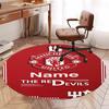 Custom Name Manchester United Printed Round Rug Carpet Chair Rug Area Rug Entryway Doormats,for Office Chair Living Room Bedroom Kitchen Room.