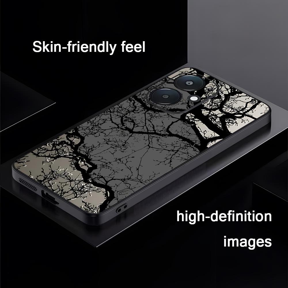 Tree design Beautiful Hot Phone Case For Xiaomi Redmi 14C 13C 12C Note14 13 12 11 10 Pro Plus S Soft Black Phone Cover