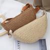 Forest Lazy Style Crossbody Bag Bohemian Handmade Grass Woven Bag Leisure Vacation Beach Women's Woven Dumpling Handbag New