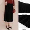 Elegant Women's Velvet A-Line Midi Skirt