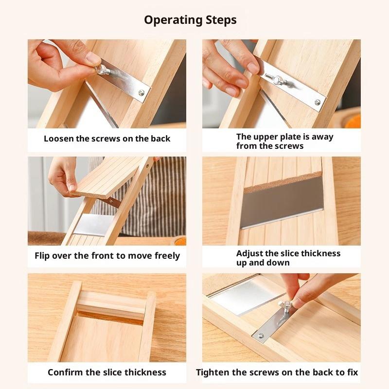 Multifunctionele Wooden Vegetable Cutter With Steel Blade Slicer Potato Peeler Carrot Cheese Grater Kitchen Accessories Tools