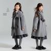 Girls' High-End Wool-Cashmere Coat - 65% Wool, Warm & Casual