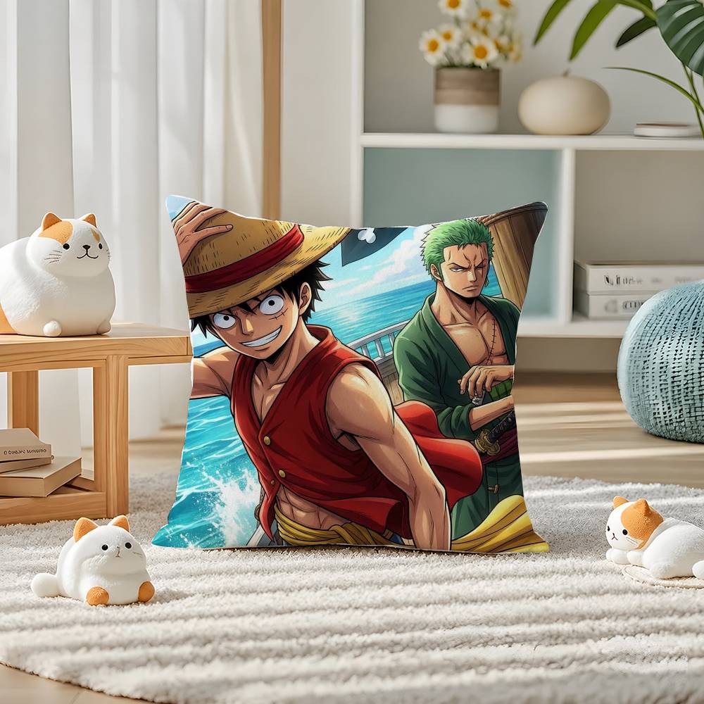 One Piece Boa Hancock Anime Plush Pillow Cover Soft Short Plush Cushion Cover For Sofa Bedroom Home Decor Gift Decoration