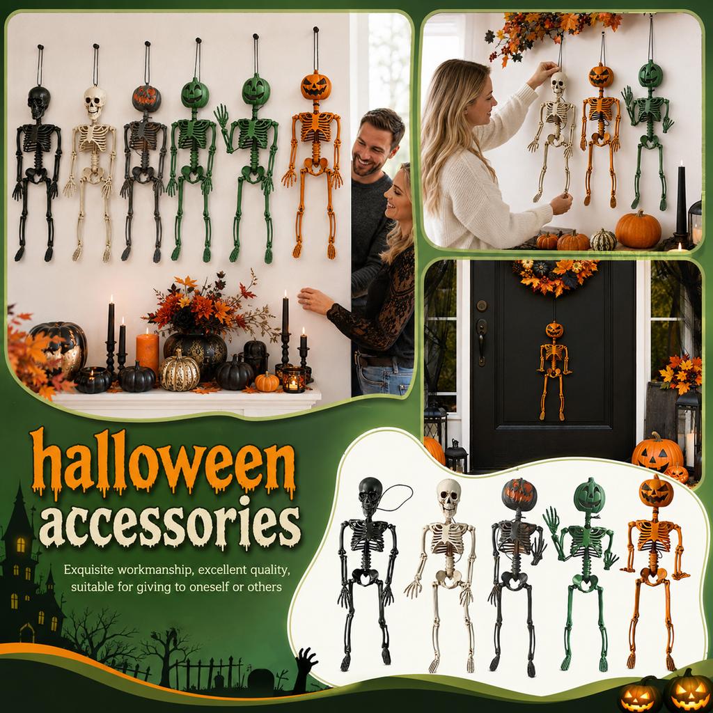 Halloween Skeleton Decoration, Realistic Faux Skeleton Prop for House Party and Home Decor