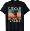 Vintage Proud Bullmastiff Dad Gifts for Men Dog Rescue Lover Gift Unisex T-Shirt