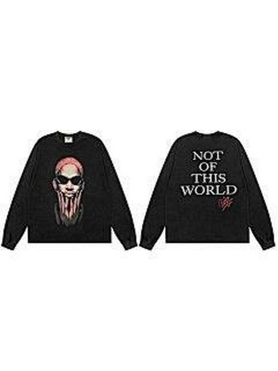 American Trendy Heavyweight Long-Sleeve Men's Autumn/Winter Loose Casual Pure Print Hoodie