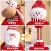 Christmas Retractable Red Striped Doll Christmas Retractable Old Man Snowman Elk Legs Doll Tabletop Ornament