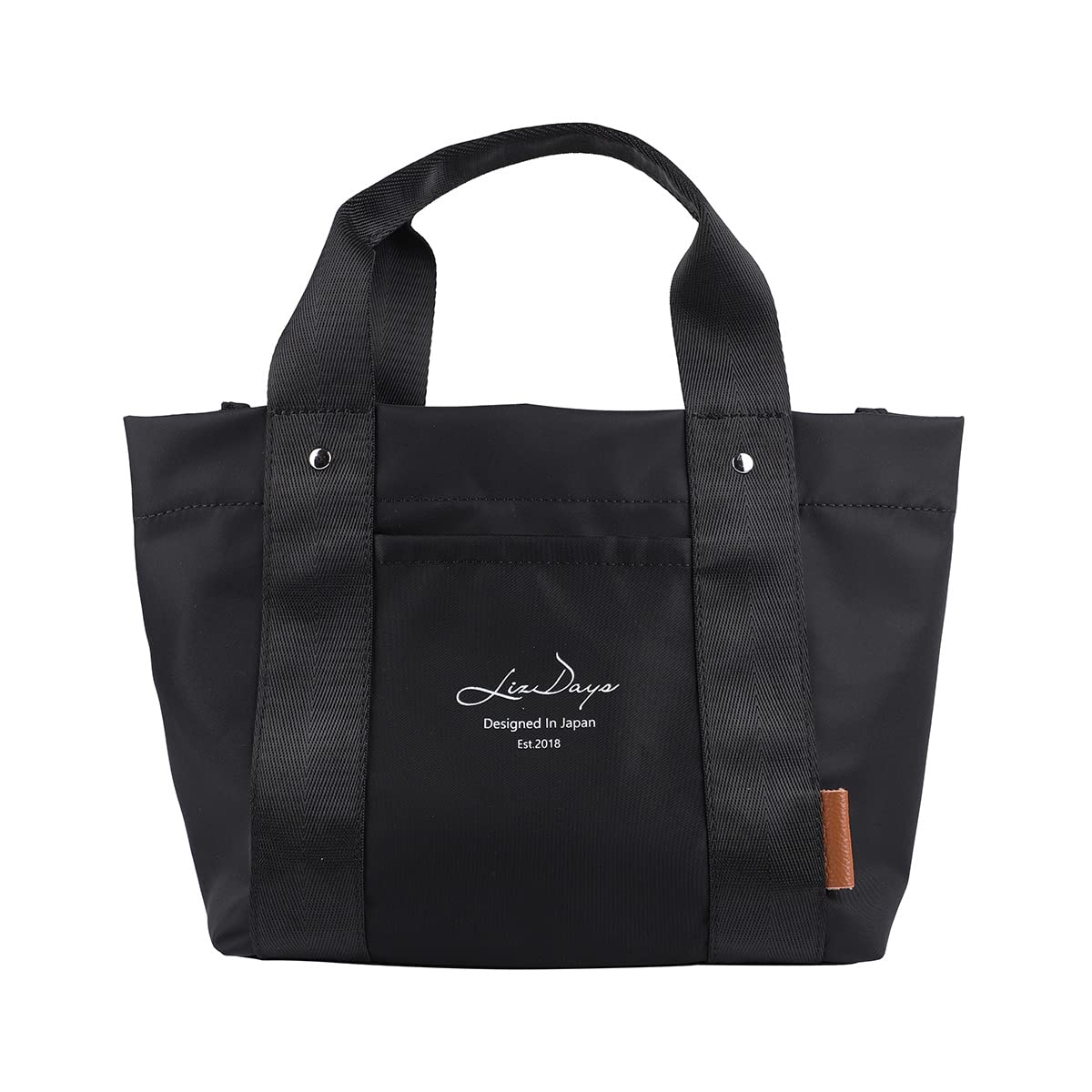 

Tote mini water repellent [Rizdays] bag, bag, nylon, divider, convenient, multi-storage, (black) чорний