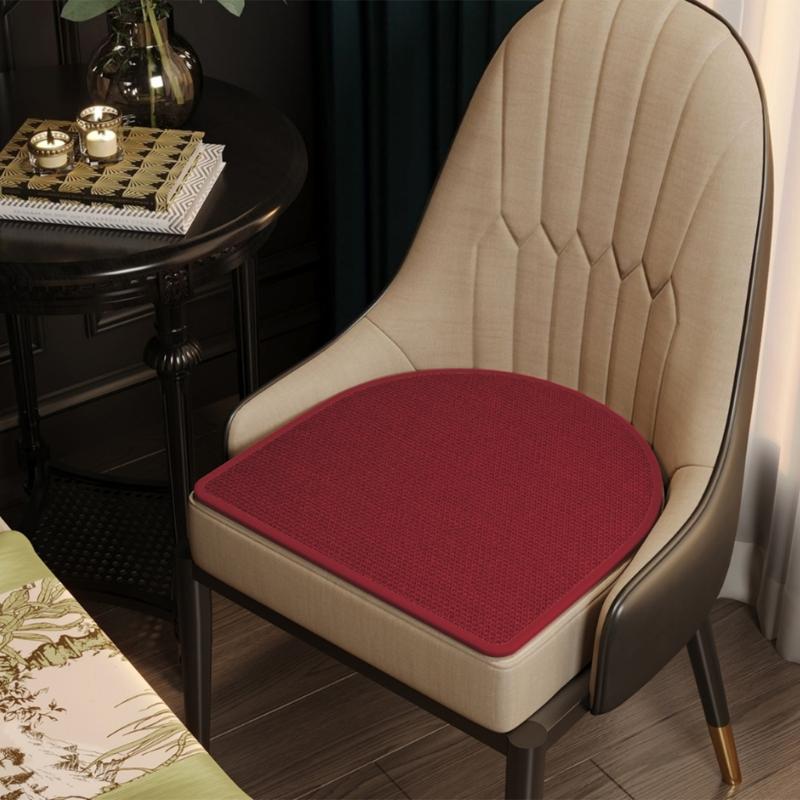 Chair Cushion Slip Proof Seating Cushion Semicircular Cooling Fabric Chair Cushions for Kitchen Dining or Office Use