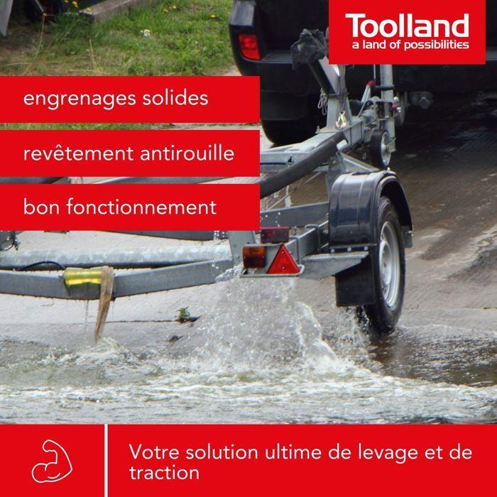 Treuil Manuel - PEREL - 250 Kg - Revêtement noir électrostatique - Engrenage lubrifié - Manivelle moulée