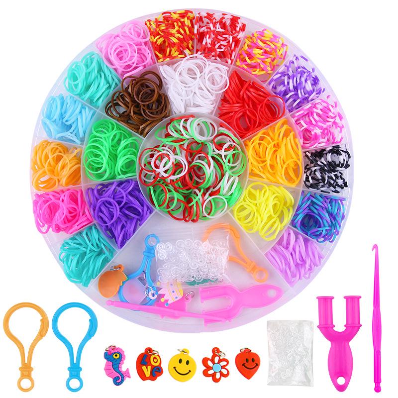 

Cross-Border Rainbow Weaving Rubber Bands Set – 1500 Pieces with 22 Grids for DIY Children s Educational Puzzle Toys