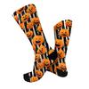 Unisex Breathable Mid-Calf Socks Halloween Pumpkin Pattern Comfortable Stretch Fit Athletic Socks for Everyday Wear