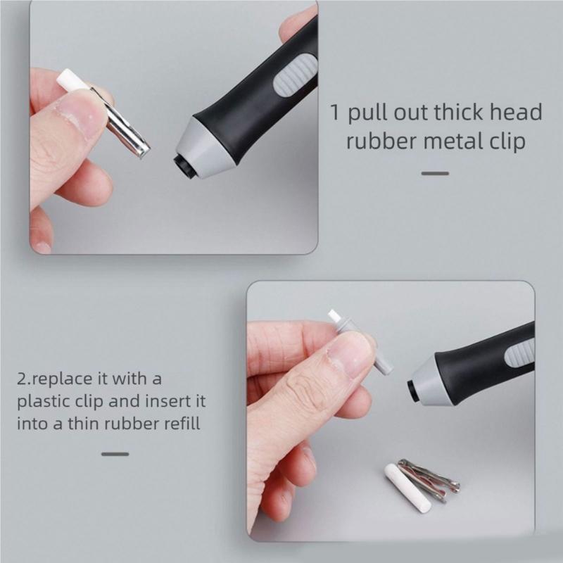 Electric Pencil Eraser with Refills Electric Eraser Kits for Drawing Painting Sketching Drafting School Supplies
