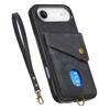 For iPhone Air Case with Card Holder Kickstand Leather Phone Back Cover
