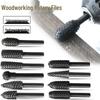 Electric Rotary Woodworking Tool Set: Irregular File, Wood File, Tea Tray Grinder, Root Carving Knife