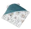 Sleeping bag with hood for car seat, velvet/cotton, 90x90 (navy blue + deer)