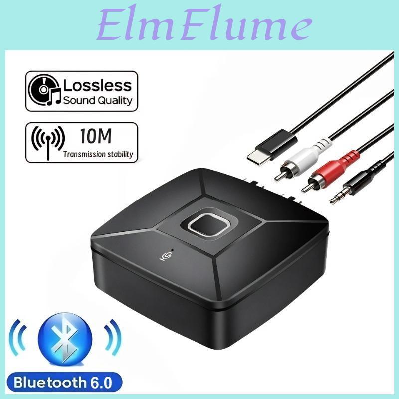 Bluetooth 35mm Receiver 60 Audio Aux Rca Usbc Stereo Music Wireless Audio Adapter For Pc Tv Car Kit Speaker Amplifier