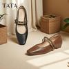 TATA Women's Sheepskin Mary Jane Flats