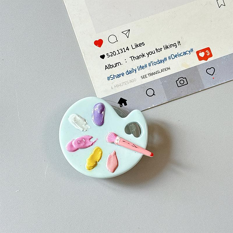 Mini Paint Palette Paste Magnetic Desktop Mobile Phone Airbag Holder Telescopic Dopamine Decoration Girl Ring