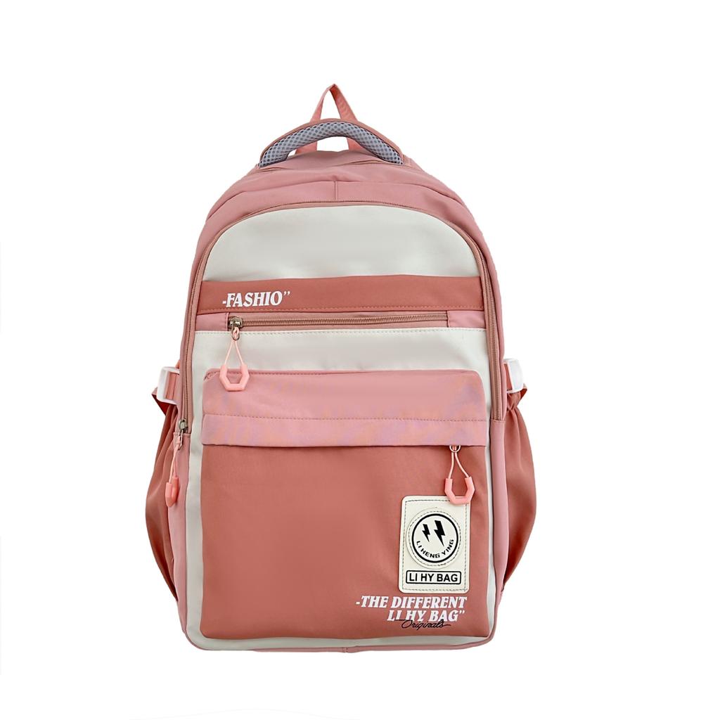 Trend Schoolbag Going Out University Female Large Capacity Middle and High School Students Contrasting Color Backpack Male Travel Backpack
