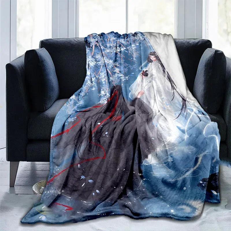 Grandmaster of Demonic Cultivation Lan Wangji Wei Wuxian Cute Plush Warm Blanket Large Anime Customized Blanket