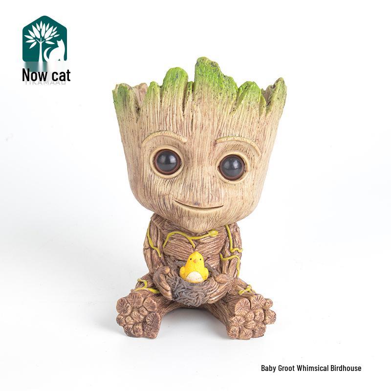 Guardians of the Galaxy Groot Bonsai Brazil Wood Flower Pot - Anime Indoor Green Plant Ornament
