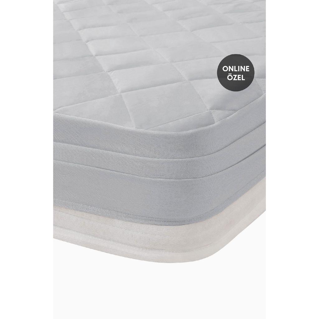 Macaron Polstrede Full Edge Madrasser - Grå