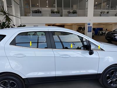 Bordas de vidro (6 peças, aço inoxidável) para Ford Ecosport