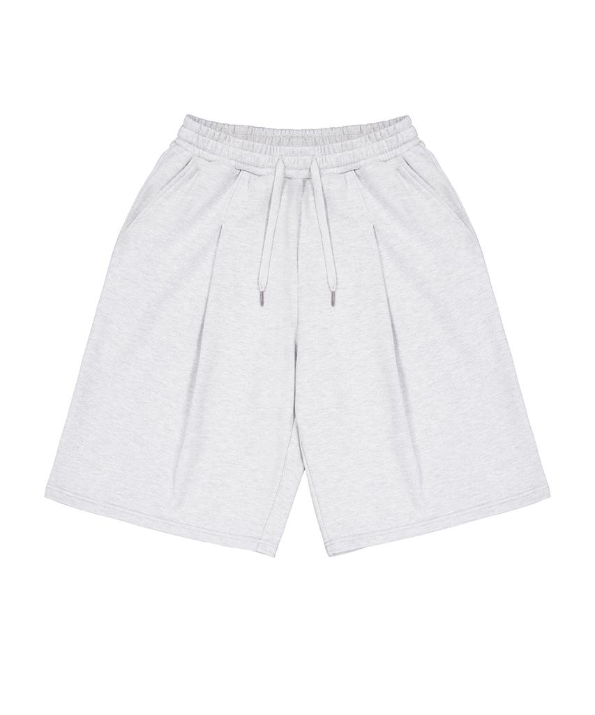 STANDARDERROR [Four Seasons] 87-Stan274 Single-Pleat Wide Loose Fit Bermuda Sweatpants (3 Colors)