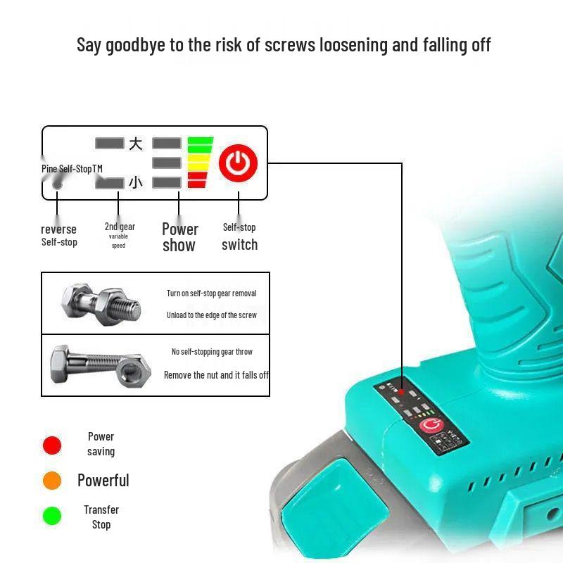 2106 Bürstenloser Hochdrehmoment Elektrischer Schlagschrauber für Gerüstbauer und Zimmerleute