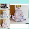 Cute Cartoon Nylon Backpack For Kids Gender Neutral Lightweight School Bag