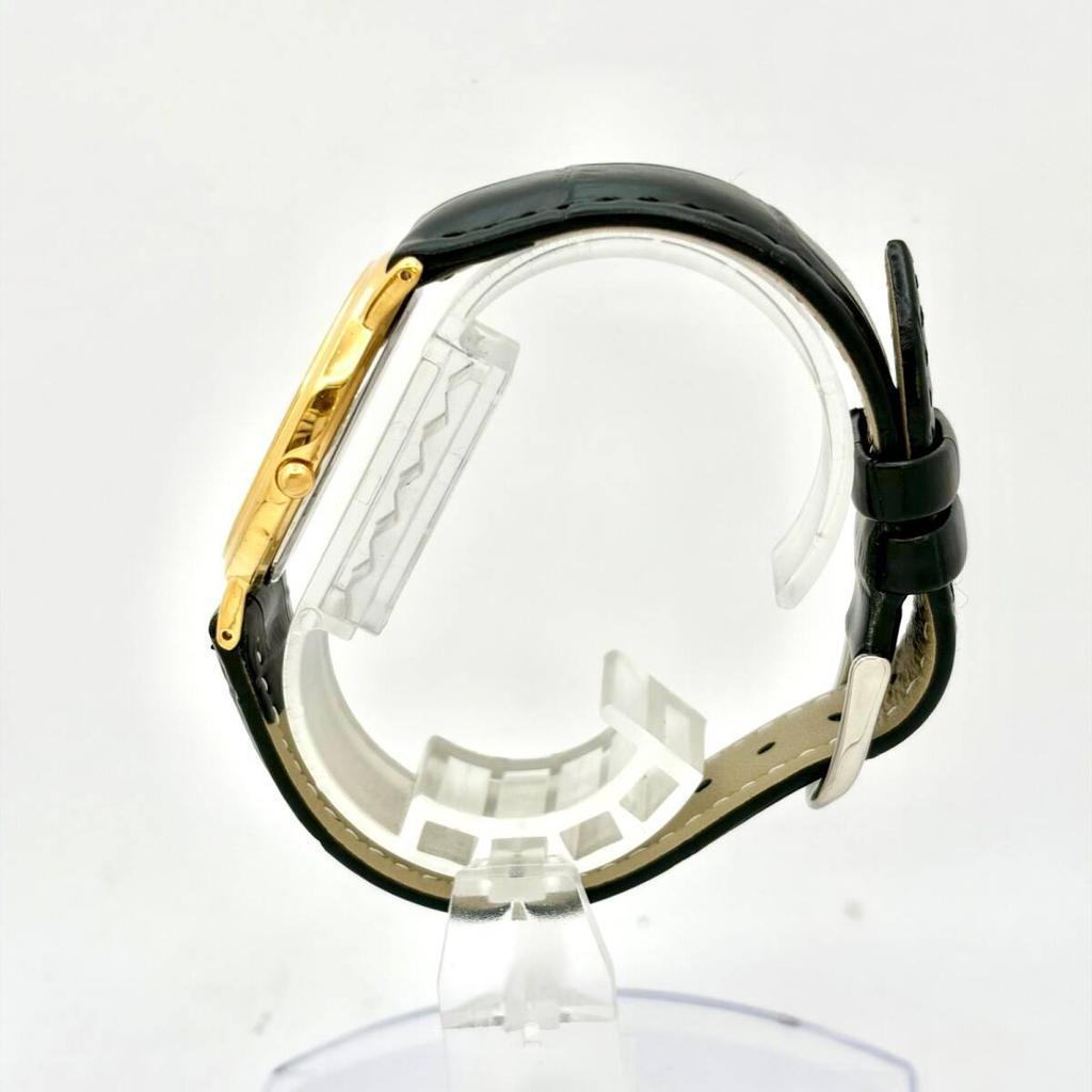 SEIKO Spirit Watch Gold 590942 New Strap New Battery Men's 5E21-6C00