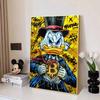 5D DIY Diamond Art Painting Kits for Adults, Rich Donald Duck Full Round Crystal Diamond Kits for Beginner for Home Wall Decorate