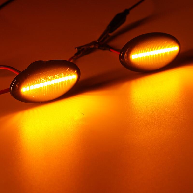 For 2002-08 Mini Cooper R50 R52 R53 Smoke LED Side Marker Light Turn Signal Lamp