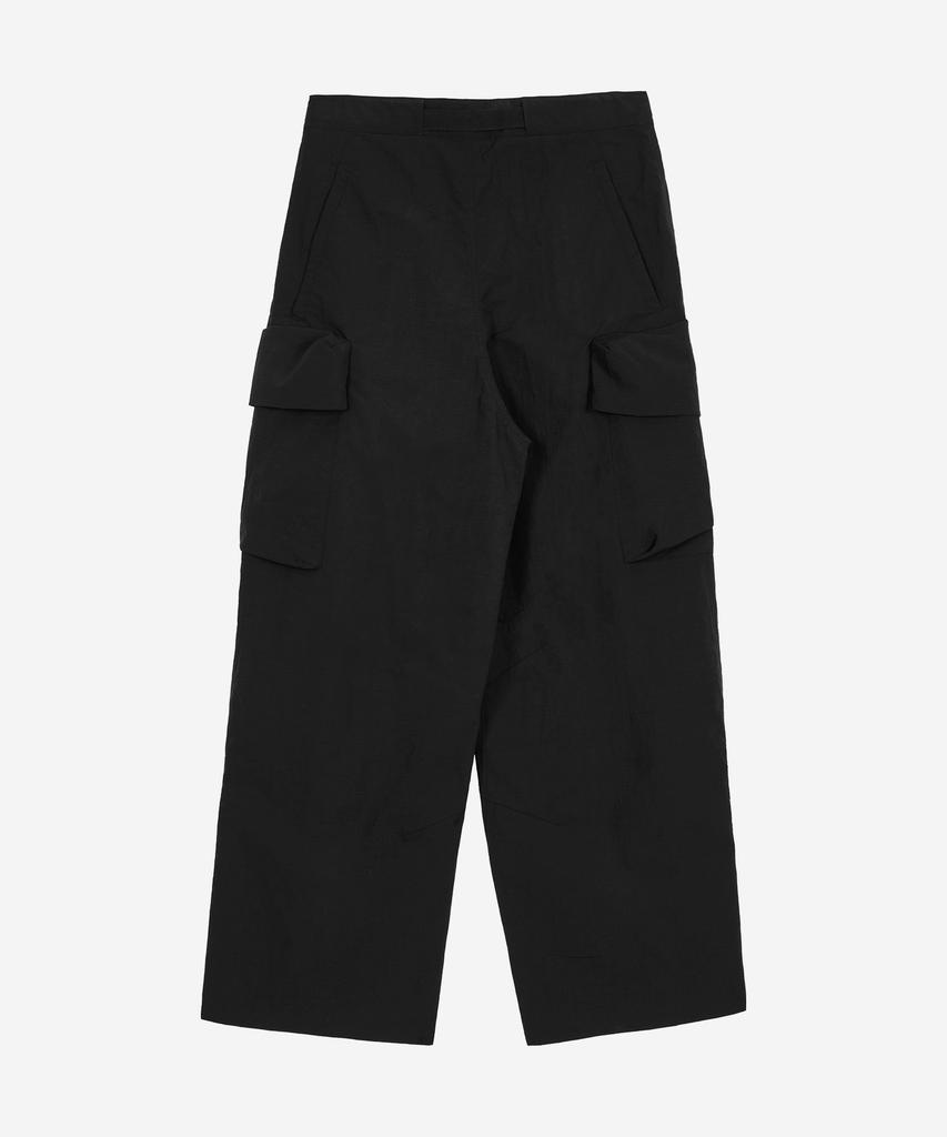Kallapataleu Nylon Ankle Zipped Cargo Pants - Black