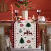 Santa Claus Christmas Table Flag Snowflake Xmas Tablecloth Christmas Table Runner  Living Room