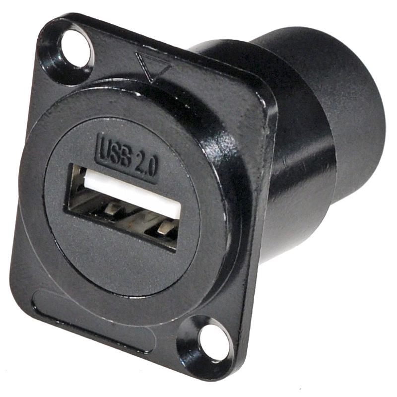 USB 3.0/2.0 Round Panel Mount Female Socket Adapter