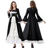 Halloween Medieval Vintage Court Dress Waist Splicing Bow Dress Performance Costume