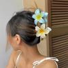 Neue Hawaiian Gradient Blume Haar Klaue Clip Frauen Mode Große Haar Clip Mädchen Haarnadel Barrettes Böhmen Haar Zubehör