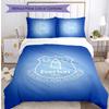 Set Lenzuola Everton Football Stampato 3 Pezzi, Comodo Set Copripiumino per Camera da Letto Amico della Pelle