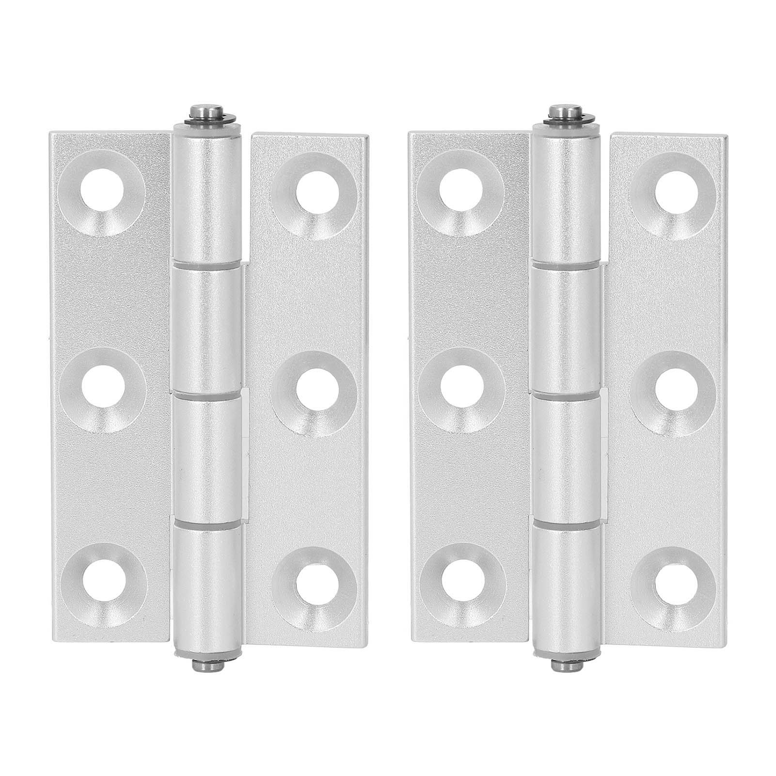 

2Pcs Flat Hinge Folding Aluminum Profile Resin Bushing Axes Square Door Hardware