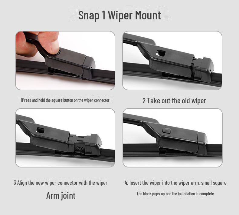 Compatible Wiper Blade Rubber Strip for Geely Vision: Fits 2008-2019 Models, Including Old 15-16 and New 17-19 GC7, Boneless Design.